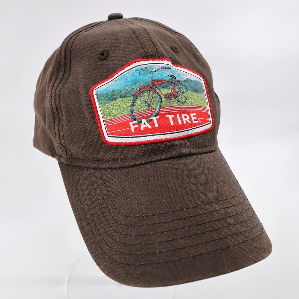 New Belgium Fat‎ Tire Embroidered Patch Baseball Cap Brown Mens OSFM